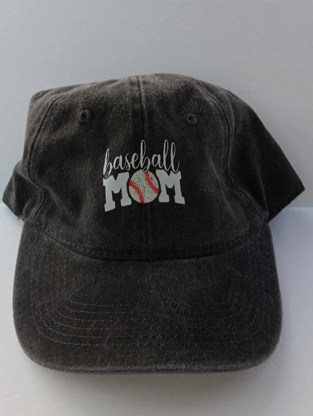 Baseball Mom Cap - Black/RED /WHITE